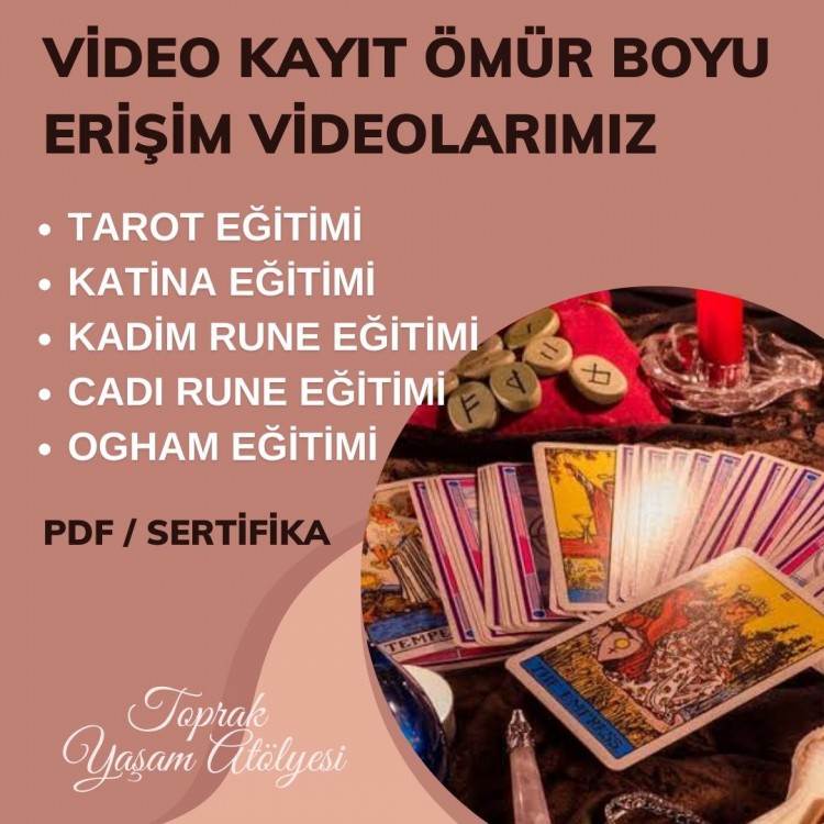 TAROT- KATİNA DESTESİ- RUNE SEMBOLLERİ- OGHAM SEMBOLLERİ- CADI RUNE SEMBOLLERİ EĞİTİMİ SETİ VİDEO KAYIT PDF