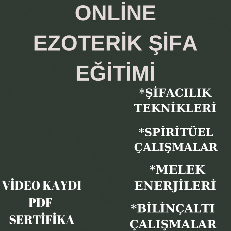 EZOTERİK ŞİFA EĞİTİMİ VİDEO KAYIT PDF